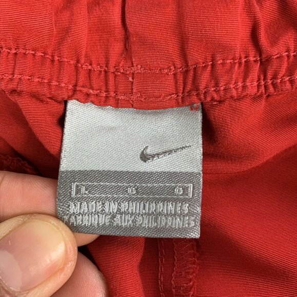 Nike Mens Red Basketball Shorts Size Large W32 Drawstring Athletic Elastic Waist - Picture 6 of 9
